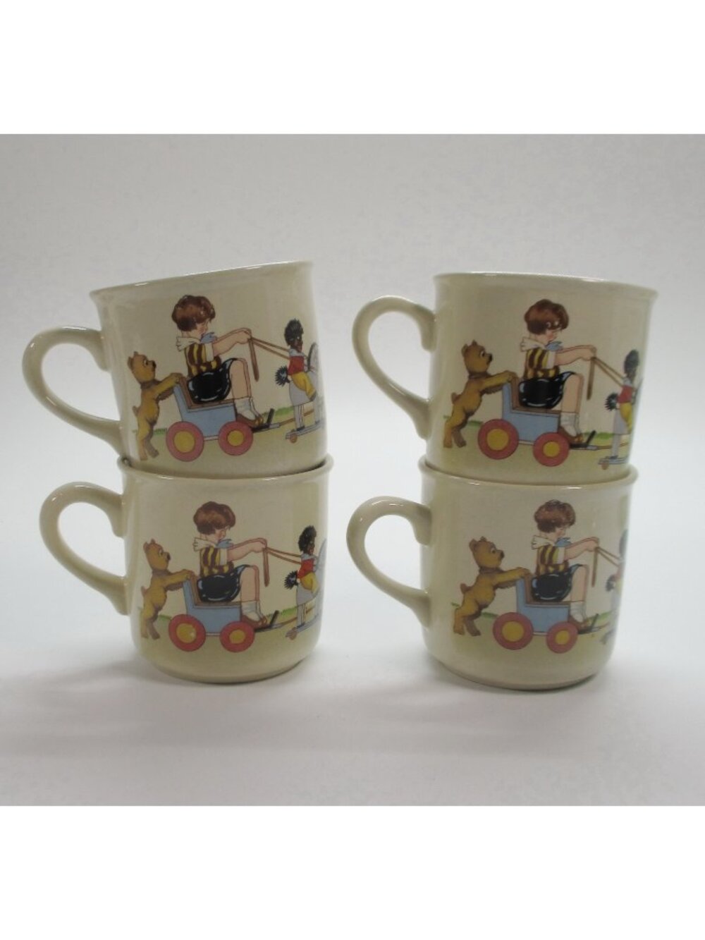 4 Vtg German Children's Mugs Die Spiegelburg 3 in. h x 3 in. dia., Collectible